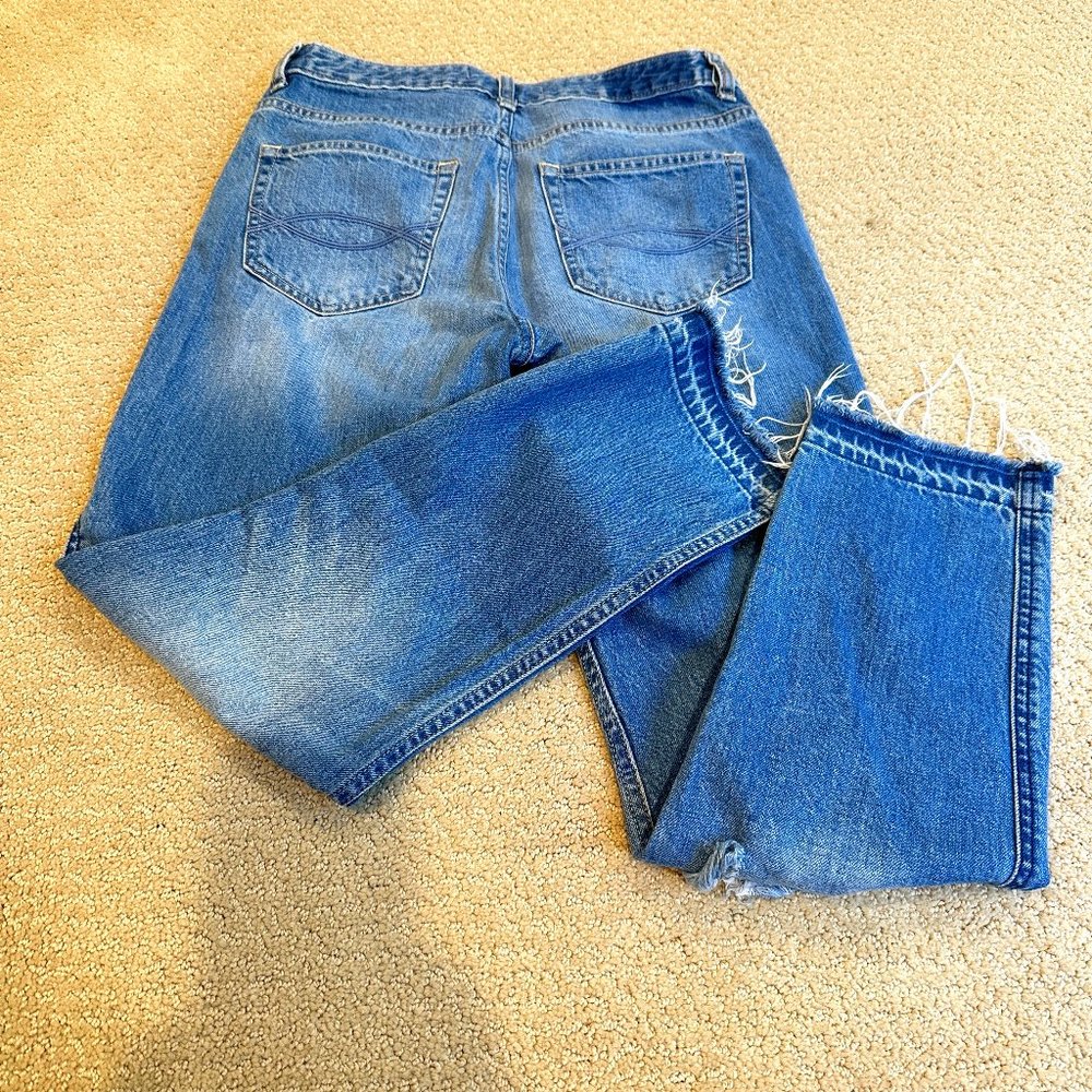 Abercrombie & Fitch Jeans Slim Straight Ankle Release Hem Boho Sz 27 #626113015
